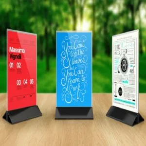Menu mica để bàn